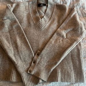Cashmere/Wool Grey Sweater V neck